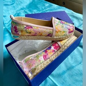 Brand New! Stuart Weitzman Flower Print Limited Edition Rare  Unique Espadrilles